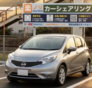 楽ノリ any time カーシェア（阿波加茂駅ステーション）