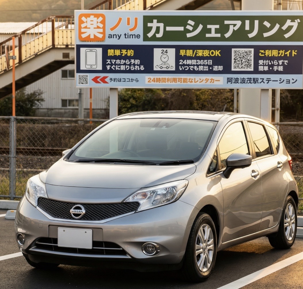 楽ノリ any time カーシェア（阿波加茂駅ステーション）